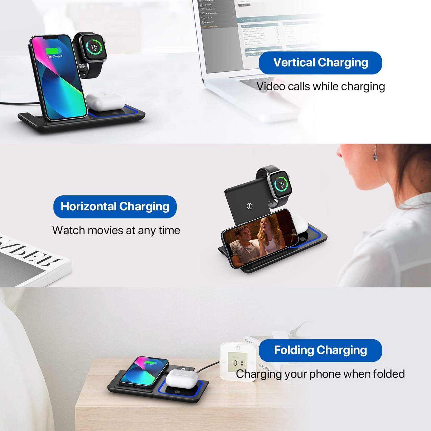 3-in-1 Wireless Charging Station