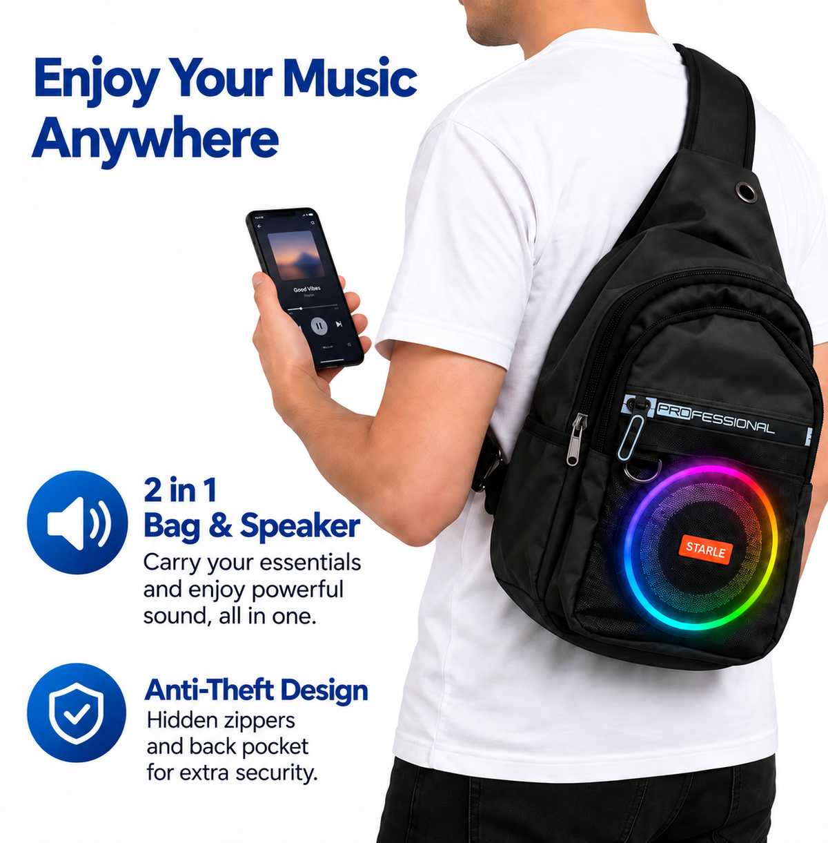 Crossbody Speaker Bag