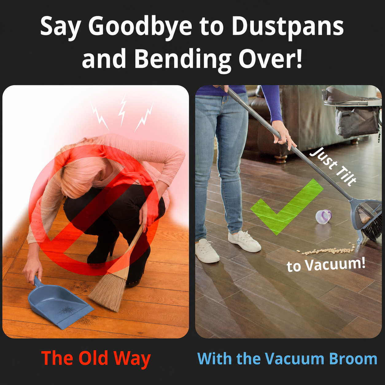 2-in-1 Vacuum Broom